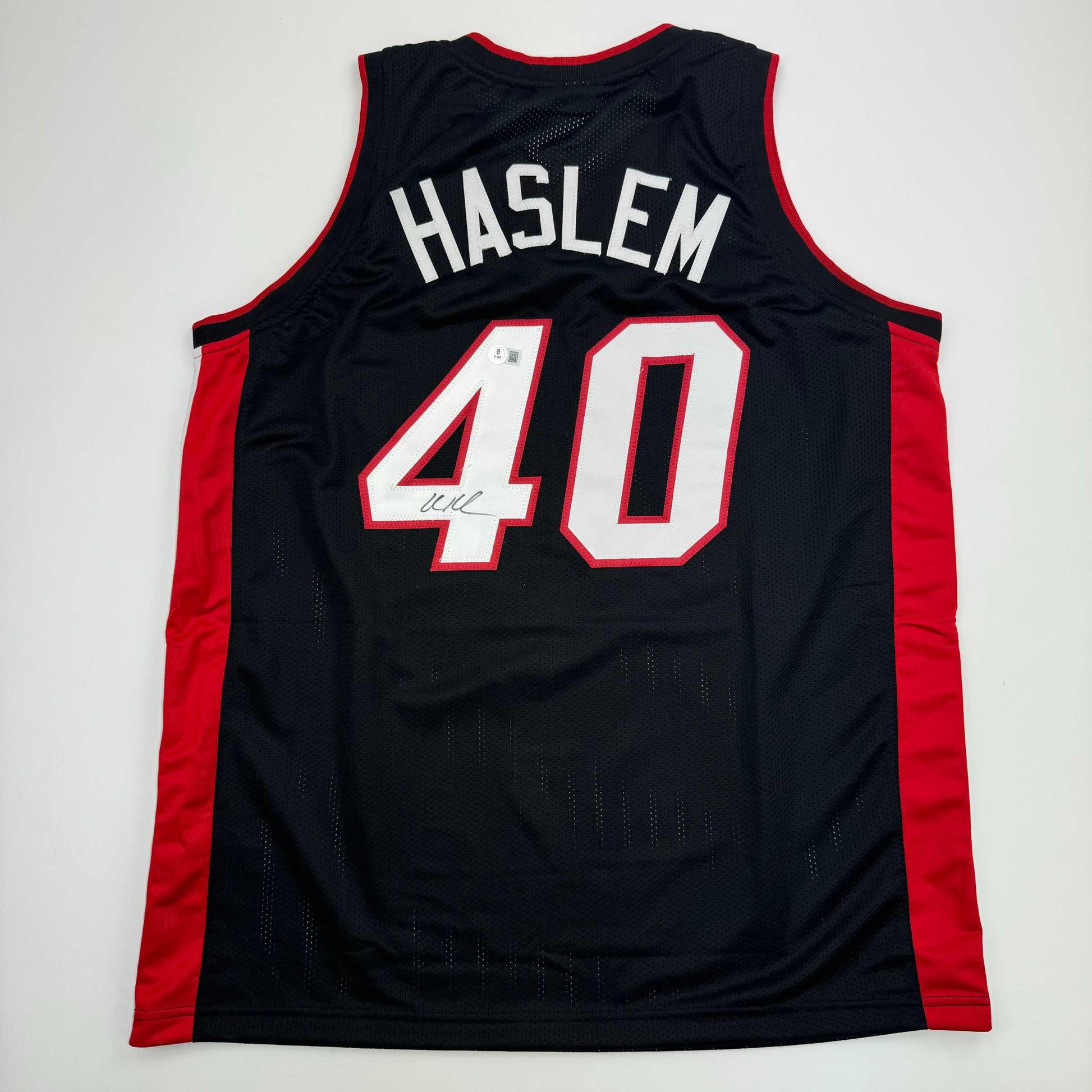 Autographed/Signed Udonis Haslem Miami Black Basketball Jersey Beckett BAS COA - Golden Apple Comics