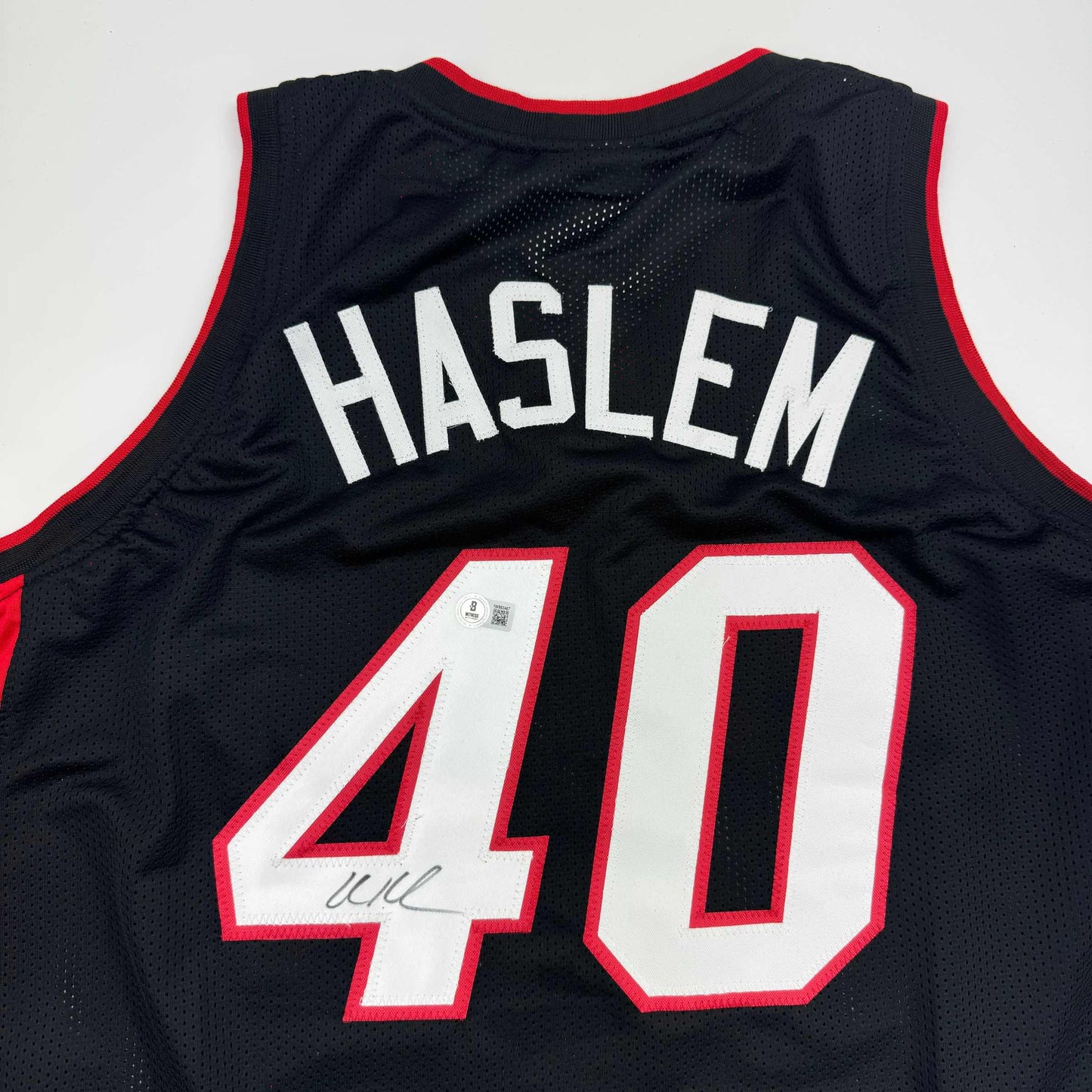 Autographed/Signed Udonis Haslem Miami Black Basketball Jersey Beckett BAS COA - Golden Apple Comics