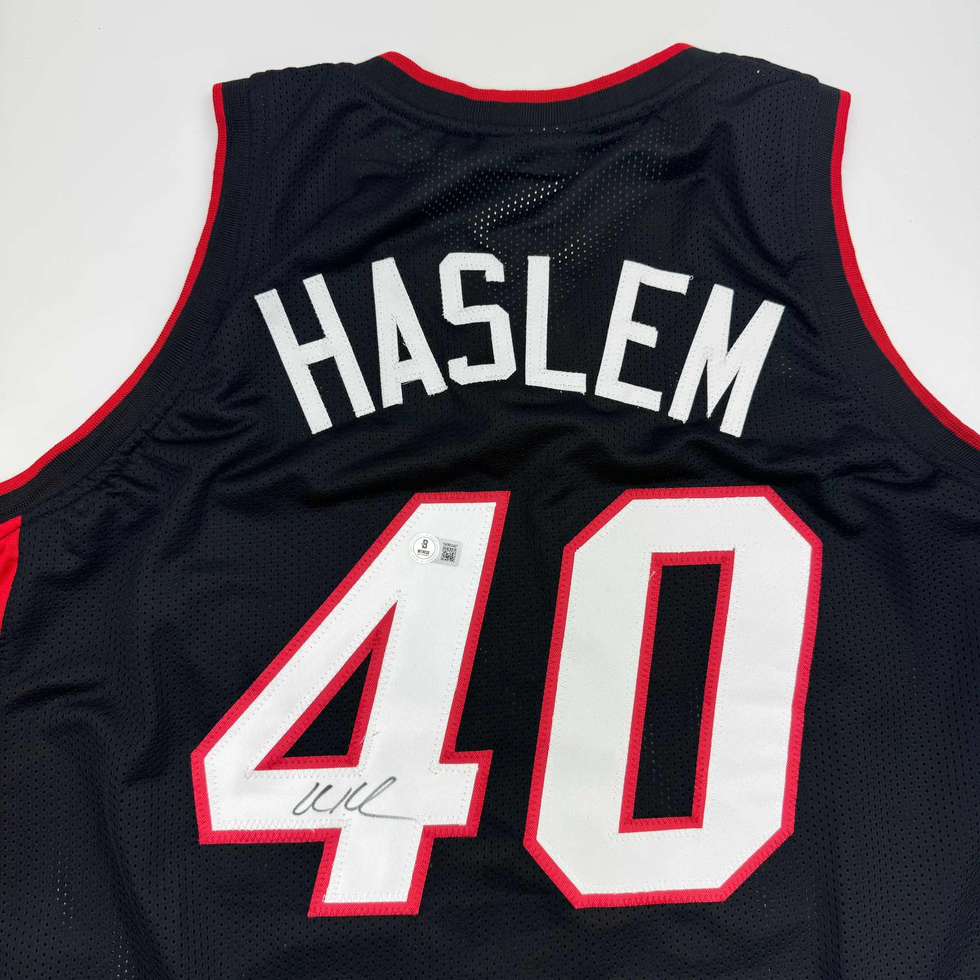 Autographed/Signed Udonis Haslem Miami Black Basketball Jersey Beckett BAS COA - Golden Apple Comics