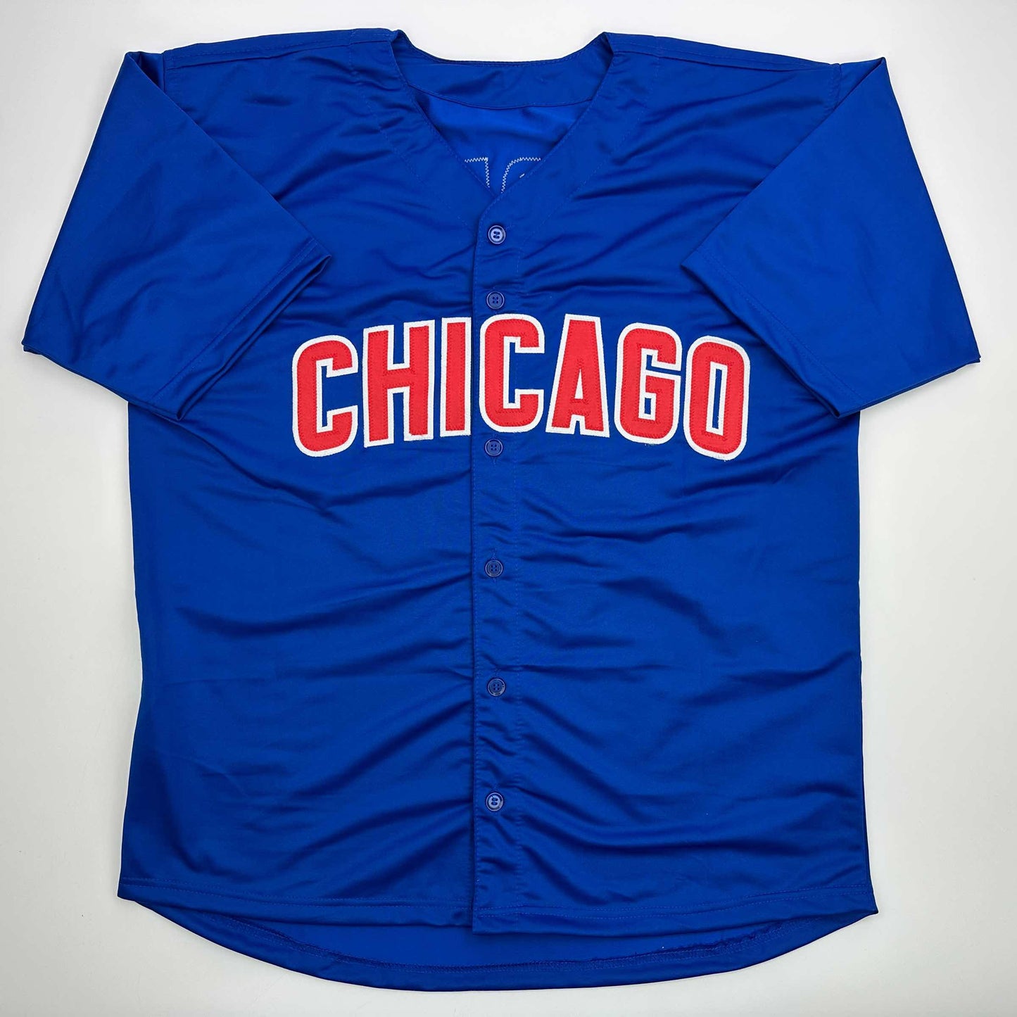 Autographed/Signed Joe Maddon Chicago Blue Baseball Jersey JSA COA