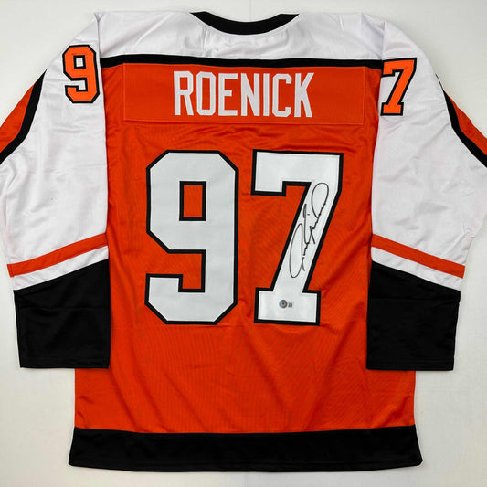 Autographed/Signed Jeremy Roenick Philadelphia Orange Hockey Jersey Beckett BAS COA