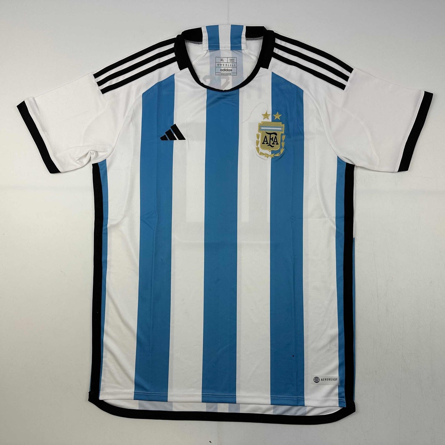 Autographed/Signed Lionel Leo Messi Argentina Blue/White Soccer Jersey Beckett BAS COA/LOA