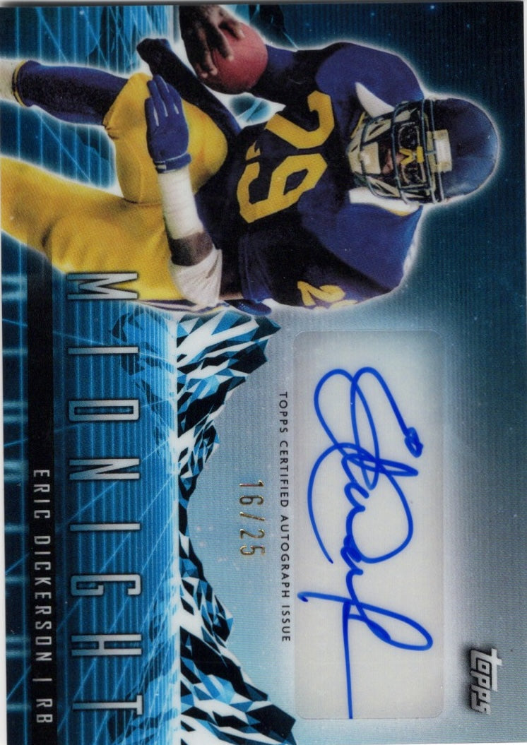 2024 Topps Midnight Eric Dickerson #HZSED Horizon Signatures Los Angeles Rams Football Card - Golden Apple Comics