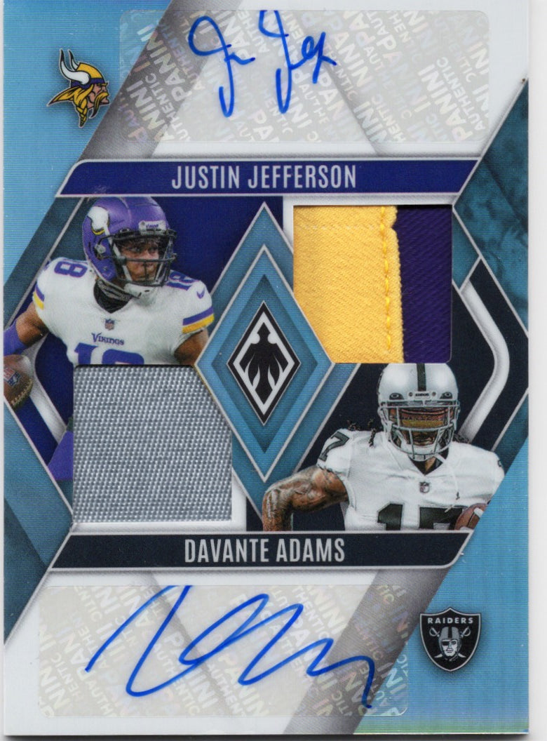 2023 Panini Phoenix Justin Jefferson/Davante Adams #DPAJJDA Dual Patch Auto /50 Football Card