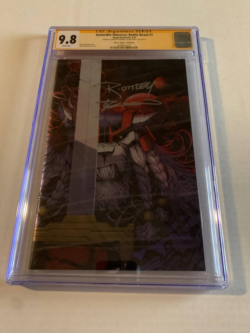 Invincible Universe Battle Beast #1 H 1:1000 Ryan Ottley Robert Kirkman Signed Cgc 9.8 (05/14/2025) Image