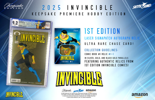 Invincible Season 1 2025 Keepsake Premiere Trading Cards Blaster Box (10/29/2025) - Golden Apple Comics
