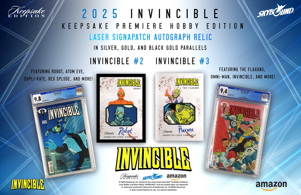Invincible Season 1 2025 Keepsake Premiere Trading Cards Blaster Box (10/29/2025) - Golden Apple Comics