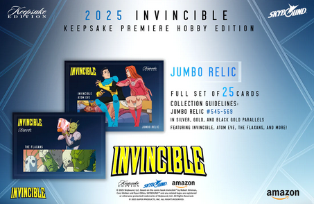 Invincible Season 1 2025 Keepsake Premiere Trading Cards Blaster Box (10/29/2025) - Golden Apple Comics