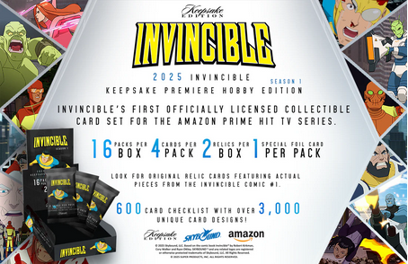 Invincible Season 1 2025 Keepsake Premiere Trading Cards Blaster Box (10/29/2025) - Golden Apple Comics