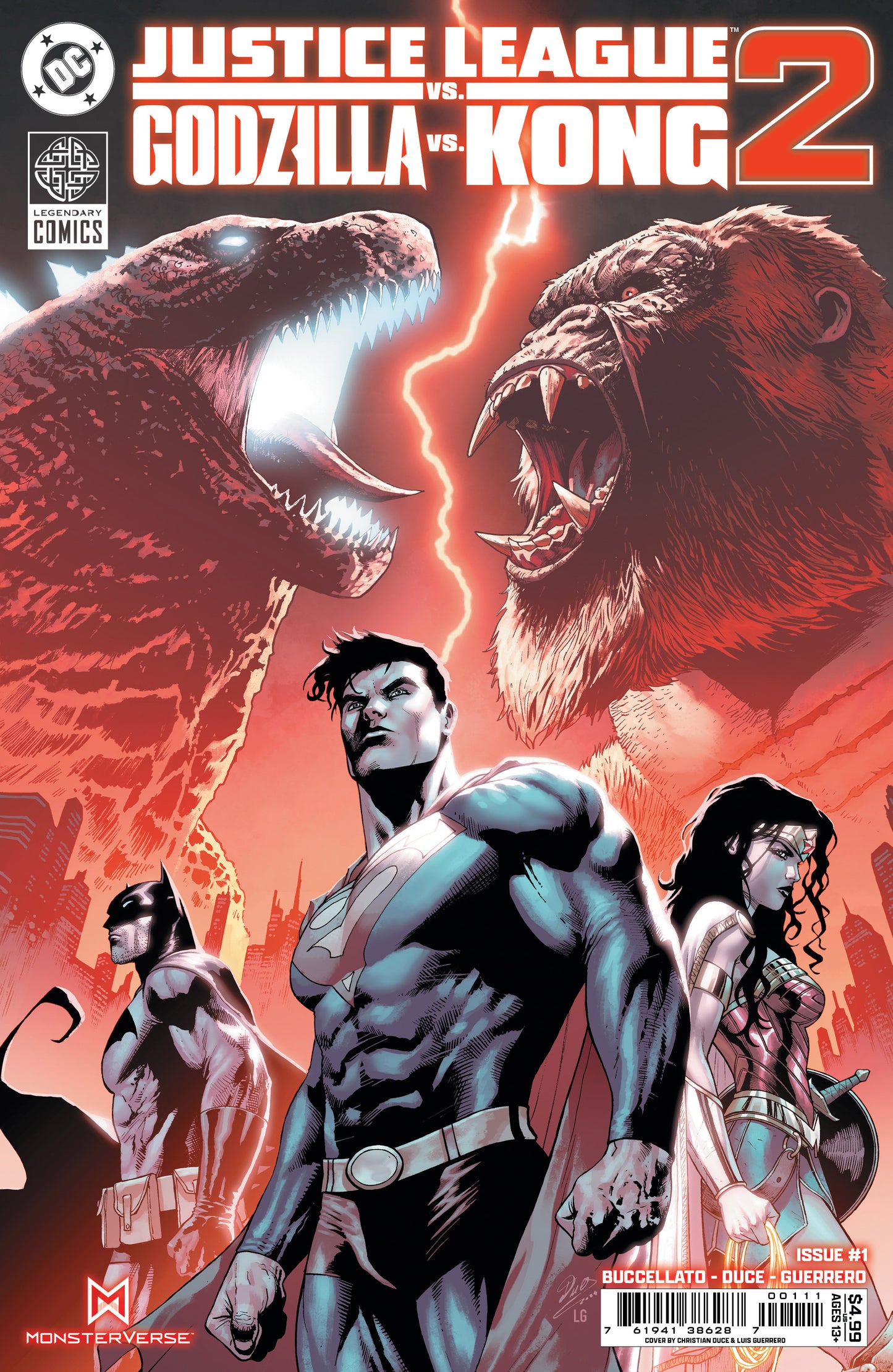 Justice League Vs Godzilla Vs Kong 2 #1 (Of 7) A Christian Duce Brian Buccellato (06/04/2025) Dc