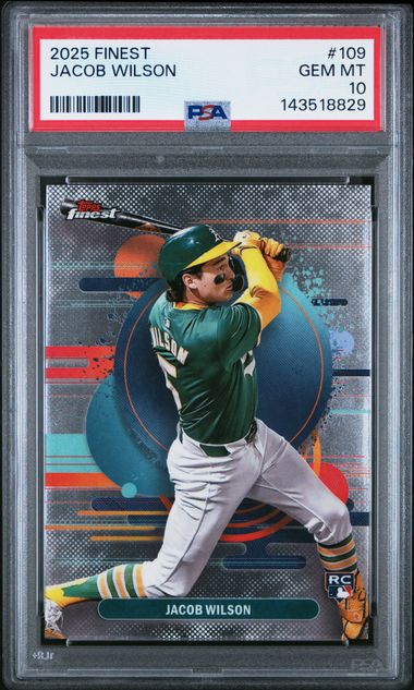 Graded 2025 Topps Finest Jacob Wilson #109 Rookie RC Baseball Card PSA 10 Gem Mint - Golden Apple Comics