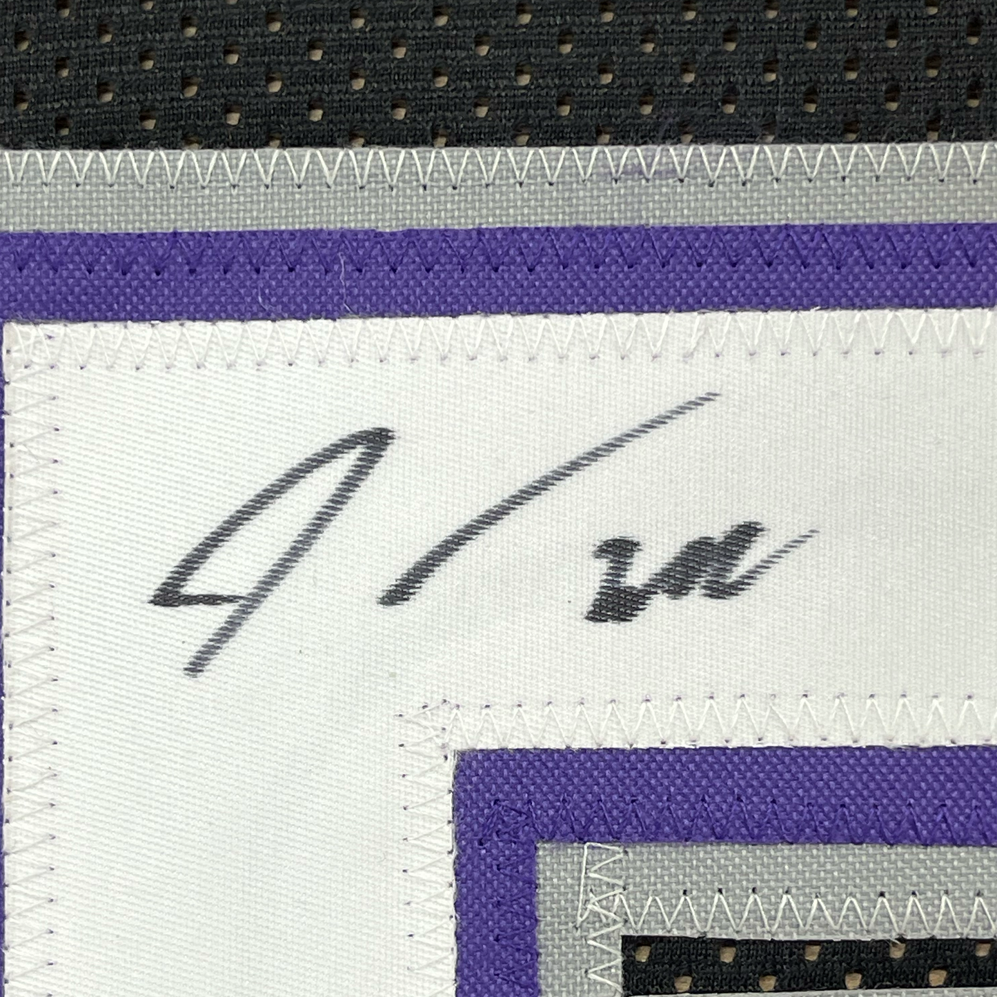 Framed Autographed/Signed Jason Williams 35x39 Sacramento Black Basketball Jersey PSA/DNA COA
