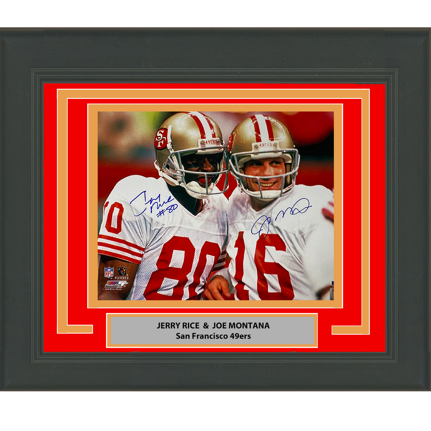 Autographed 16x20 Jerry Rice Autographed Football Jerry Rice