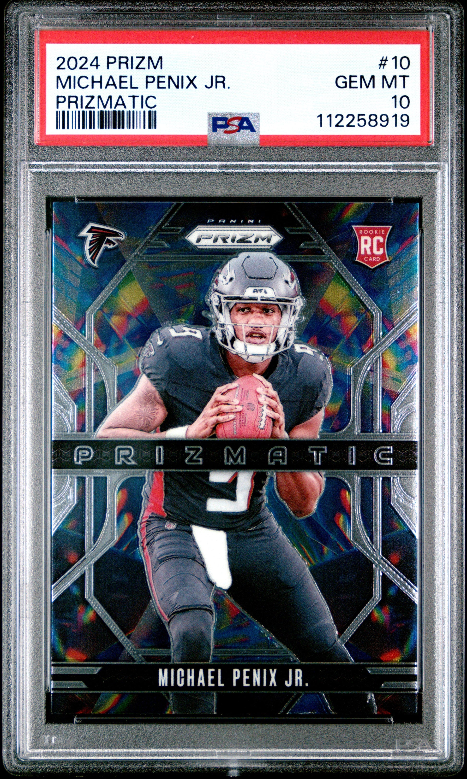 Graded 2024 Panini Prizm Michael Penix Jr #10 Prizmatic Rookie RC Football Card PSA 10 Gem Mint - Golden Apple Comics
