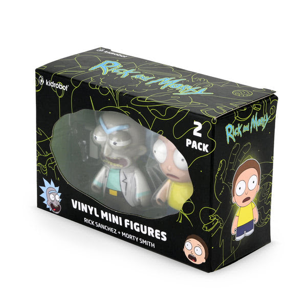 KIDROBOT x ADULT SWIM RAYGUN RICK & MORTY VINYL MINI FIGURE 2-PACK