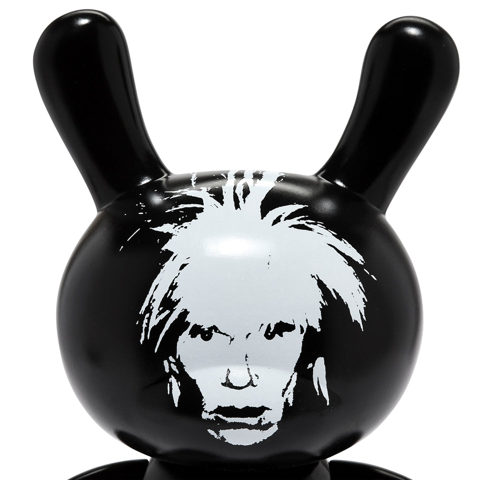 KIDROBOT x ANDY WARHOL FRIGHT WIG SELF-PORTRAIT 8" MASTERPIECE DUNNY - MONOCHROME EDITION