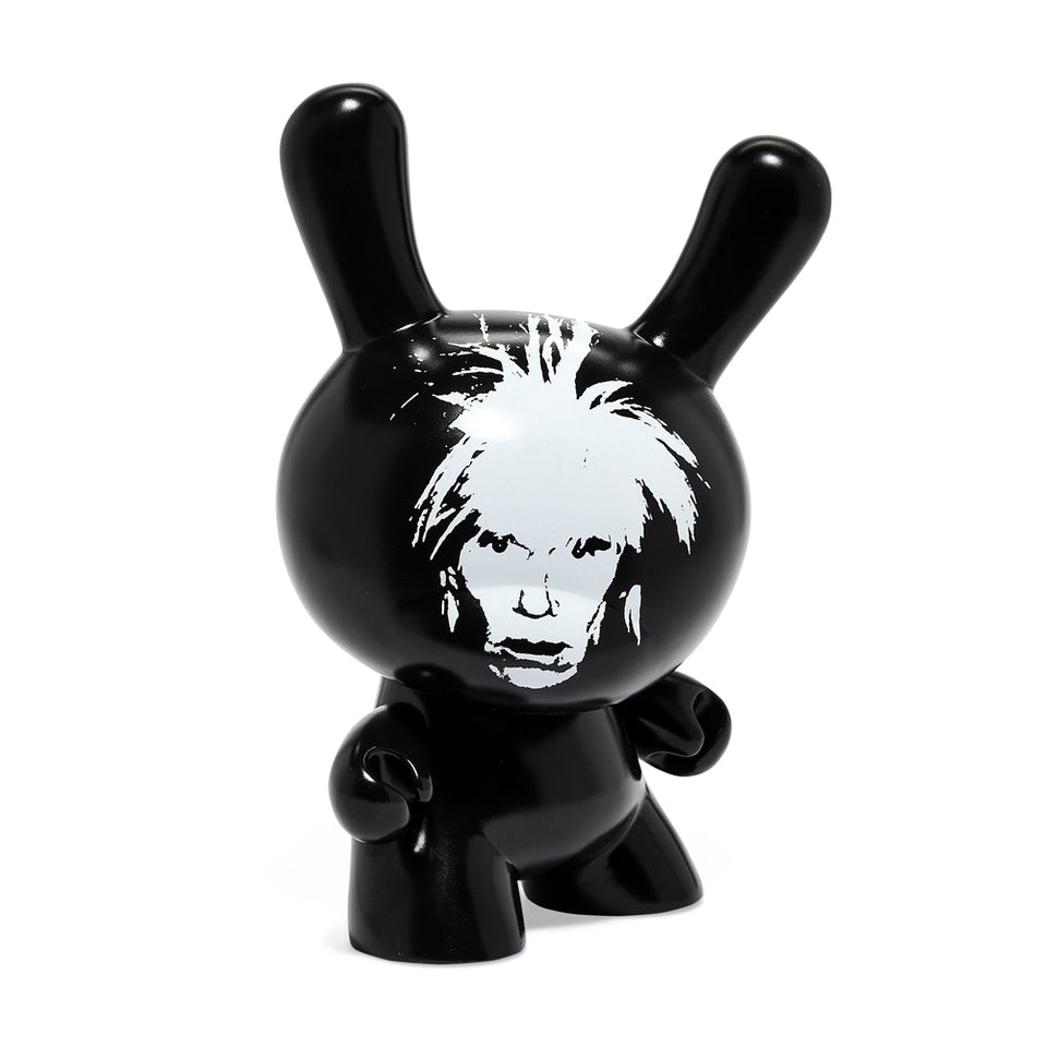 KIDROBOT x ANDY WARHOL FRIGHT WIG SELF-PORTRAIT 8" MASTERPIECE DUNNY - MONOCHROME EDITION