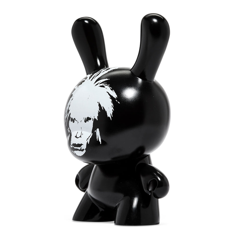 KIDROBOT x ANDY WARHOL FRIGHT WIG SELF-PORTRAIT 8" MASTERPIECE DUNNY - MONOCHROME EDITION