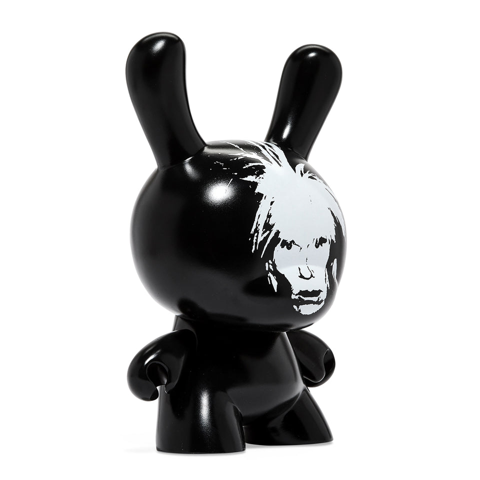 KIDROBOT x ANDY WARHOL FRIGHT WIG SELF-PORTRAIT 8" MASTERPIECE DUNNY - MONOCHROME EDITION