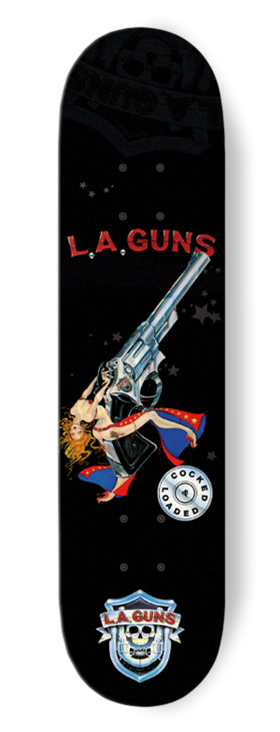 Volatile x L.A. Guns - Cocked and Loaded Skateboard Deck