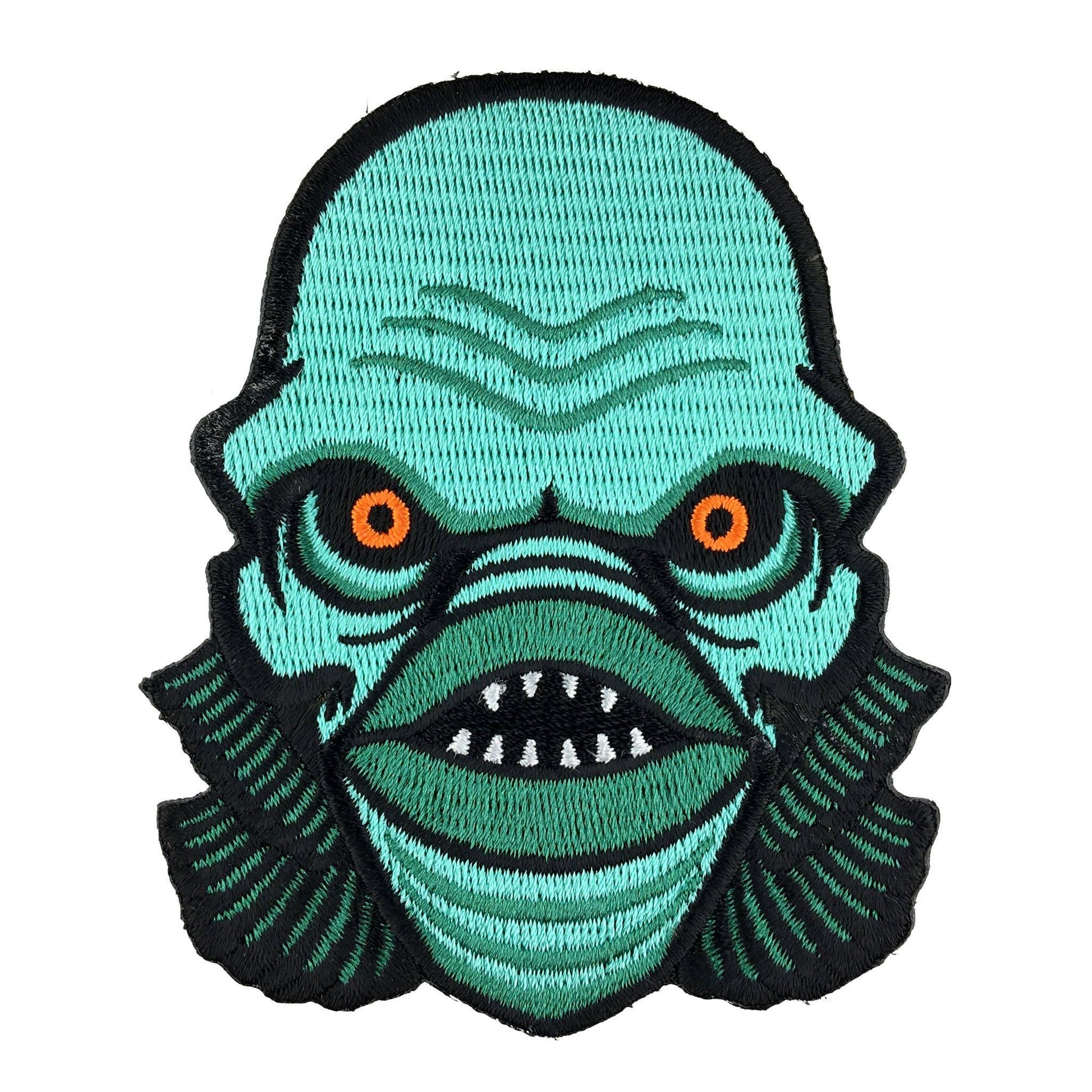 Lagoon Creature Head Embroidered Patch: Iron-on - Golden Apple Comics