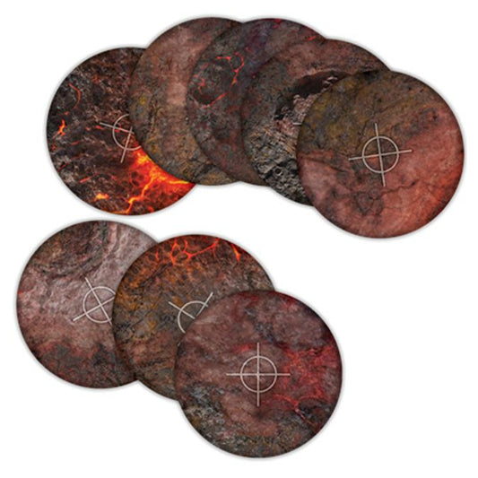 Terrain Crate: Objective Templates - 40mm + 6″ diameter - Hellscape - Golden Apple Comics