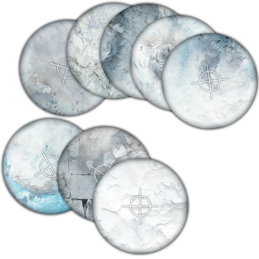 Terrain Crate: Objective Templates - 40mm + 6″ diameter - Snowfield - Golden Apple Comics