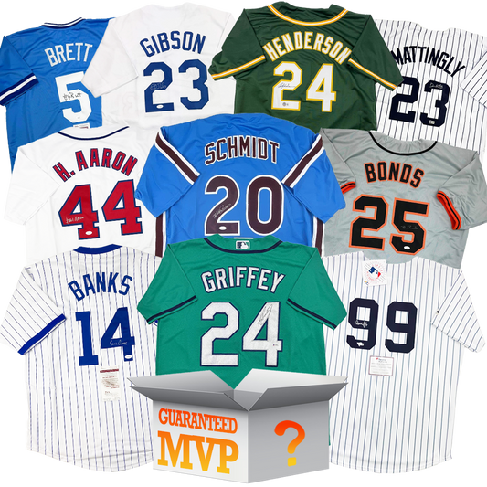 MVPs Autographed/Signed Baseball Jersey Mystery Box with PSA JSA or Beckett COA
