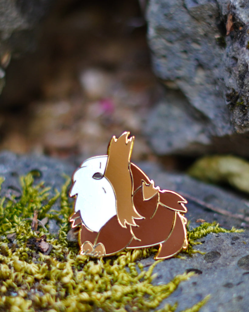 Baby Bestiary: OwlbearDragon Enamel Pin - Scatching - Golden Apple Comics