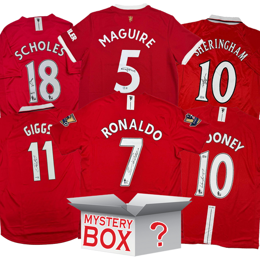 Manchester United Autographed/Signed Soccer Jersey Mystery Box with PSA JSA or Beckett COA