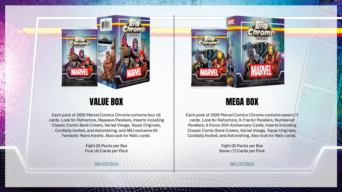 Marvel Comics 2026 Topps Chrome Hobby Box (07/01/2026)