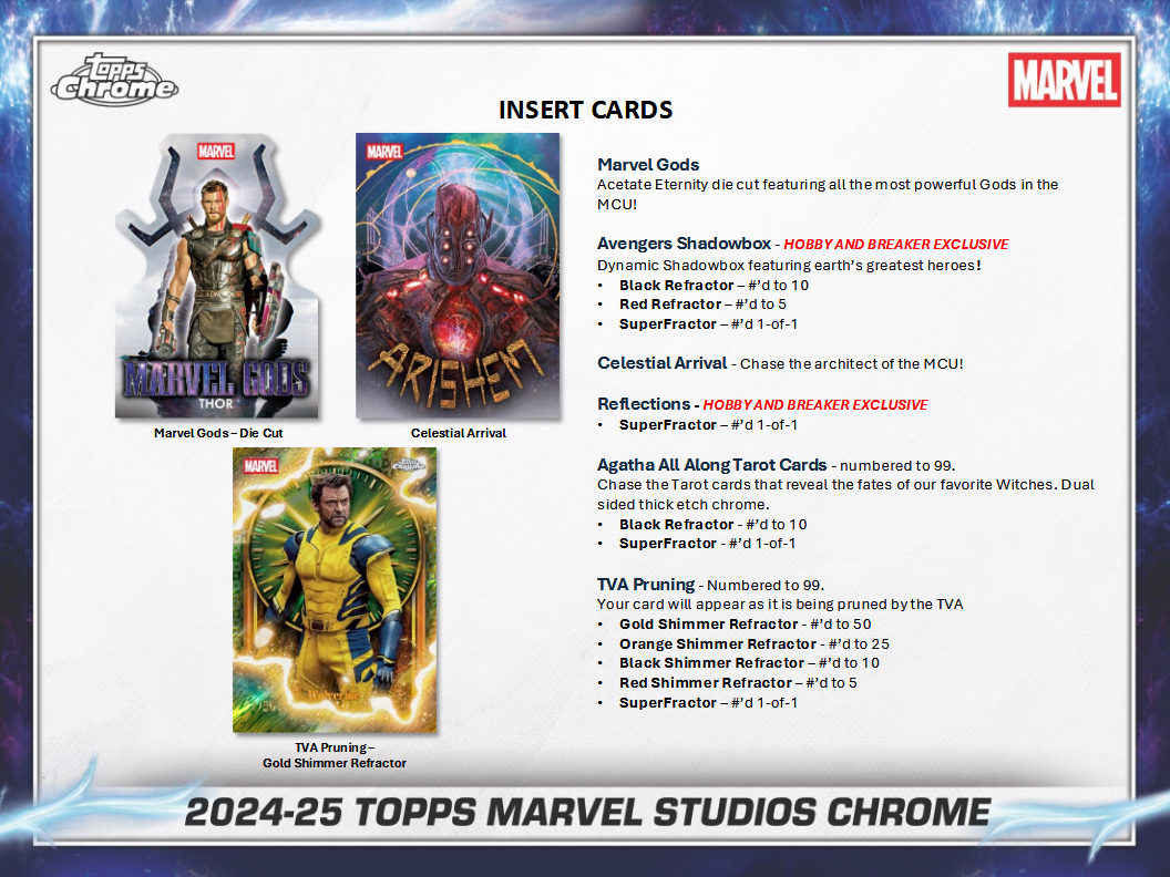 Marvel Studios Trading Cards Topps Chrome 2025 Value Box Of 7 Packs (12/24/2025) - Golden Apple Comics