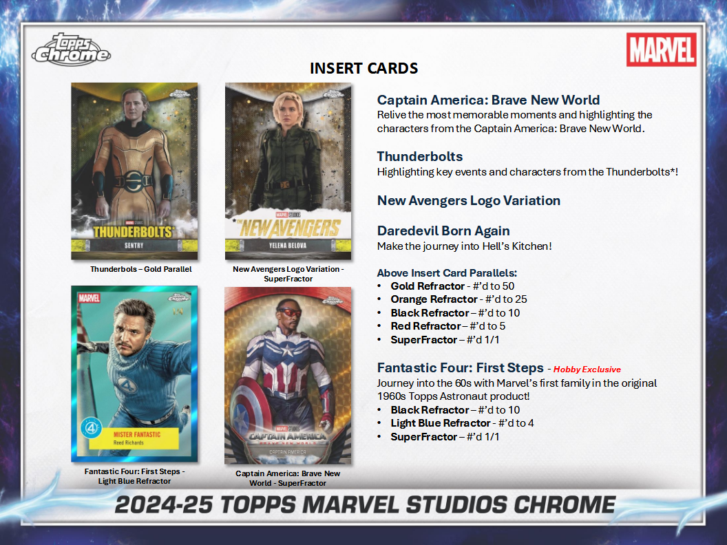 Marvel Studios Trading Cards Topps Chrome 2025 Value Box Of 7 Packs (12/24/2025) - Golden Apple Comics