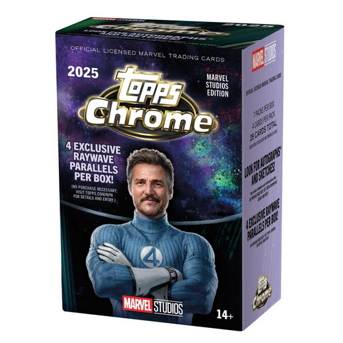 Marvel Studios Trading Cards Topps Chrome 2025 Value Box Of 7 Packs (12/24/2025) - Golden Apple Comics