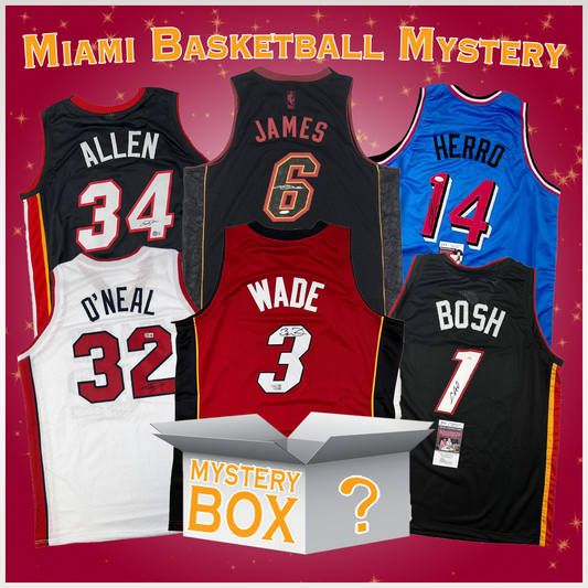 Autographed/Signed Miami Basketball Jersey Mystery Box with PSA JSA or Beckett COA