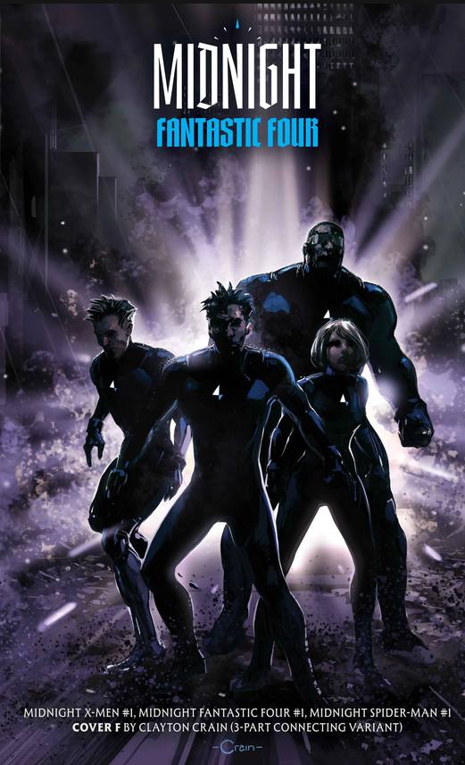 Midnight Fantastic Four #1 B Clayton Crain 3-Part Connecting Variant (10/07/2026) Marvel