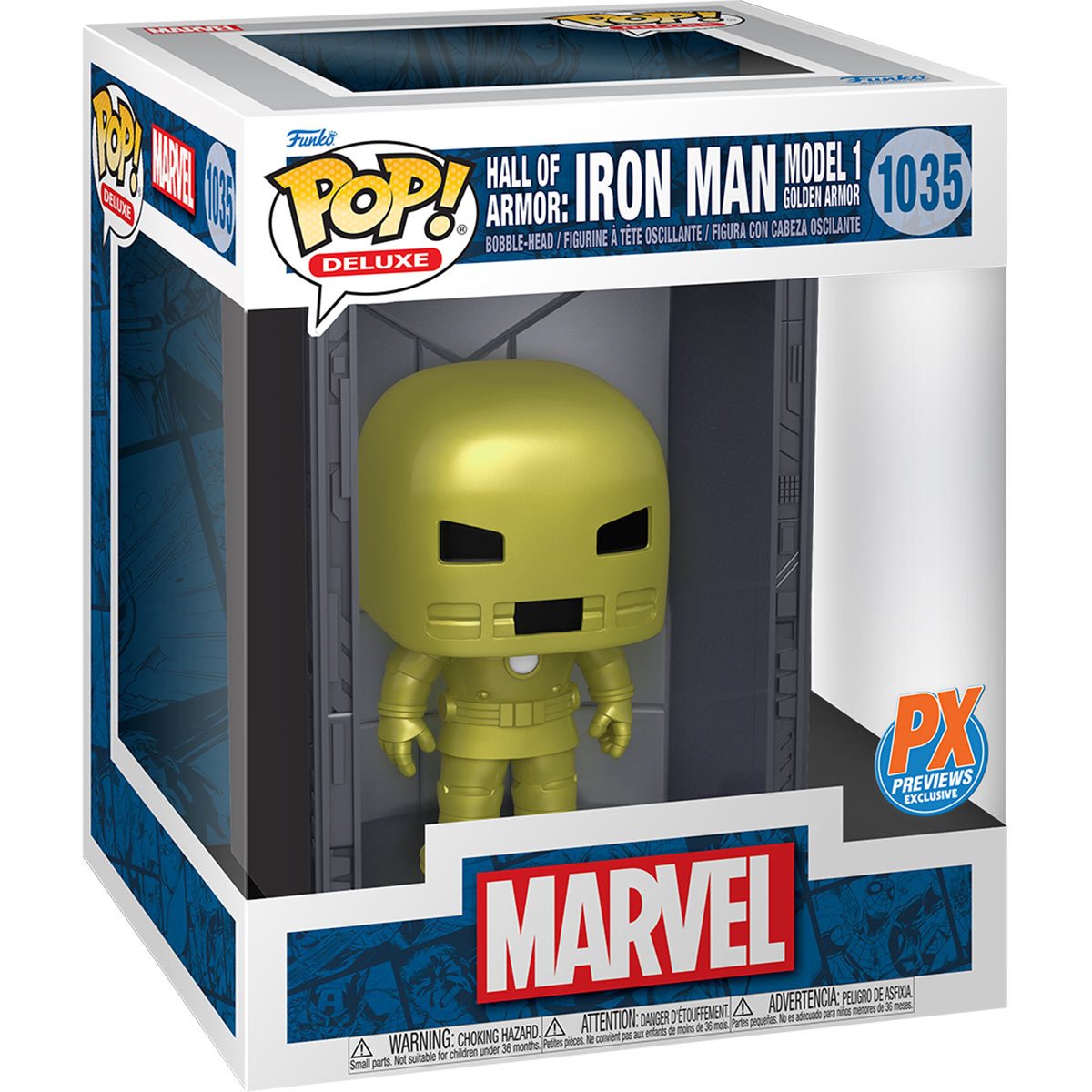 POP! Deluxe (Super): 1035 Hall of Armor, Iron Man Model 1 Exclusive