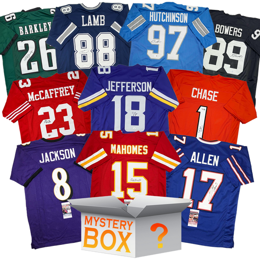 Active Pro Bowler Autographed/Signed Football Jersey Mystery Box with PSA JSA or Beckett COA