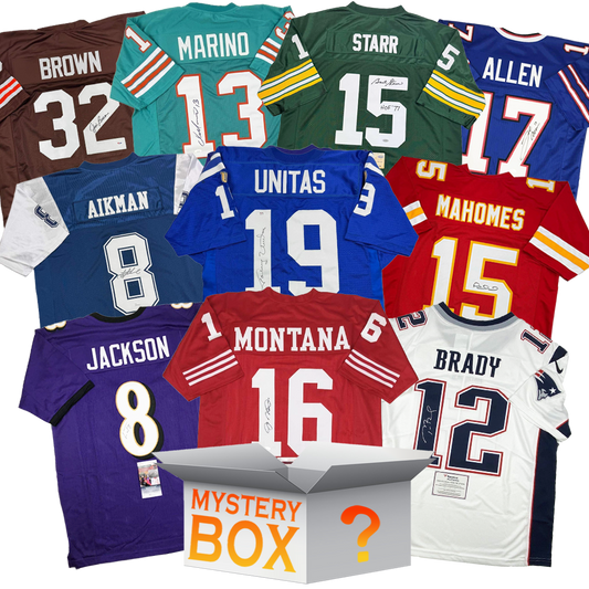 All-Time Pro Bowler Autographed/Signed Football Jersey Mystery Box with PSA JSA or Beckett COA
