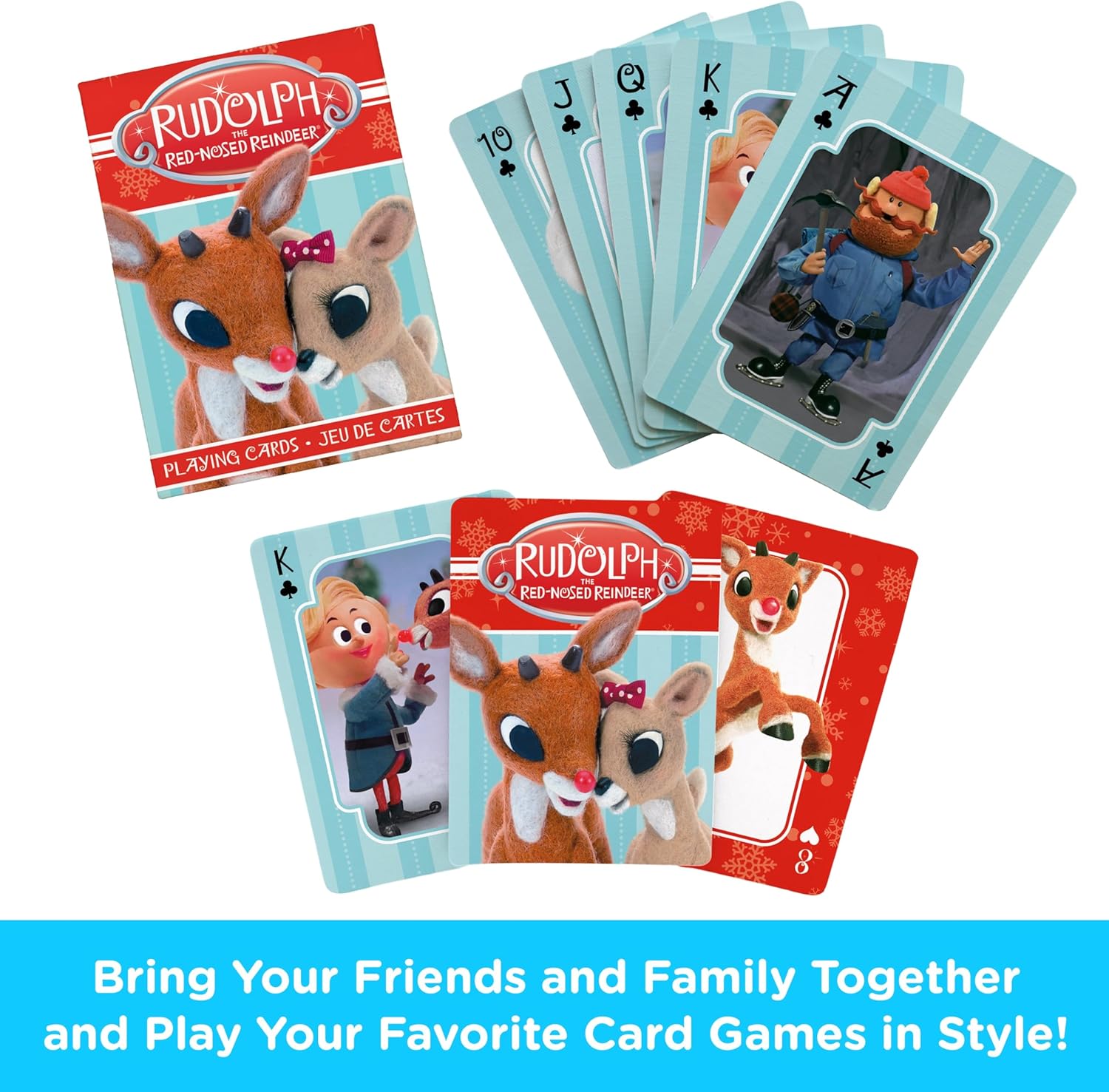 Aquarius Playing Cards: Rudolph The Red Nosed Reindeer - Golden Apple Comics