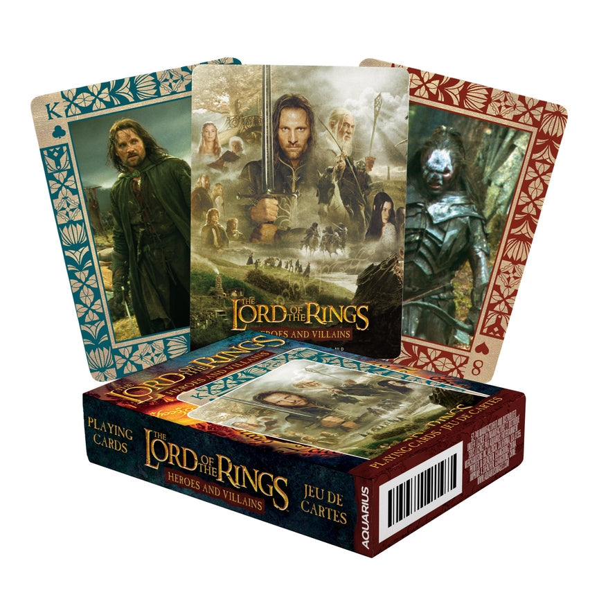 Aquarius Playing Cards: Lord of the Rings - Heroes & Villains - Golden Apple Comics