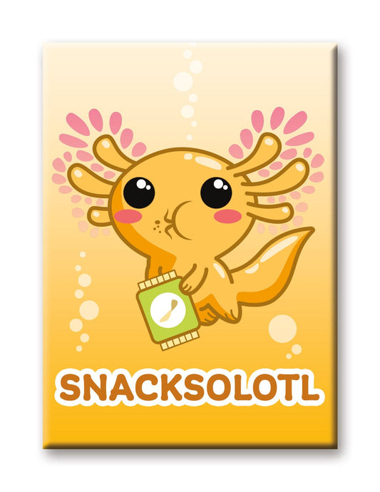 Aquarius Magnets: Flat Magnet - Axolotl - Snacksolotl - Golden Apple Comics