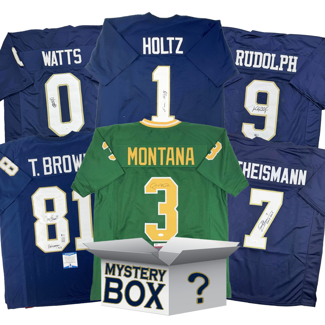 Autographed/Signed Notre Dame College Football Jersey Mystery Box with PSA JSA or Beckett COA