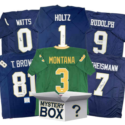 Autographed/Signed Notre Dame College Football Jersey Mystery Box with PSA JSA or Beckett COA