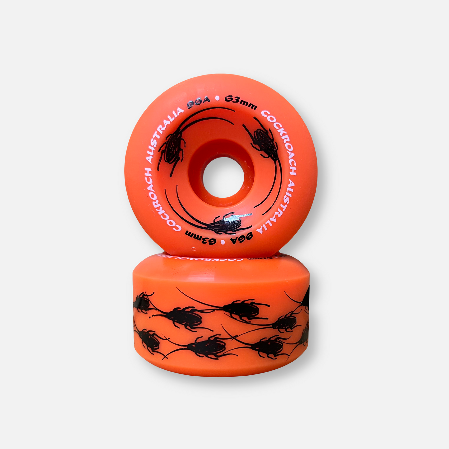 COCKROACH ORIGINAL ORANGE 63mm 96A SKATEBOARD WHEELS