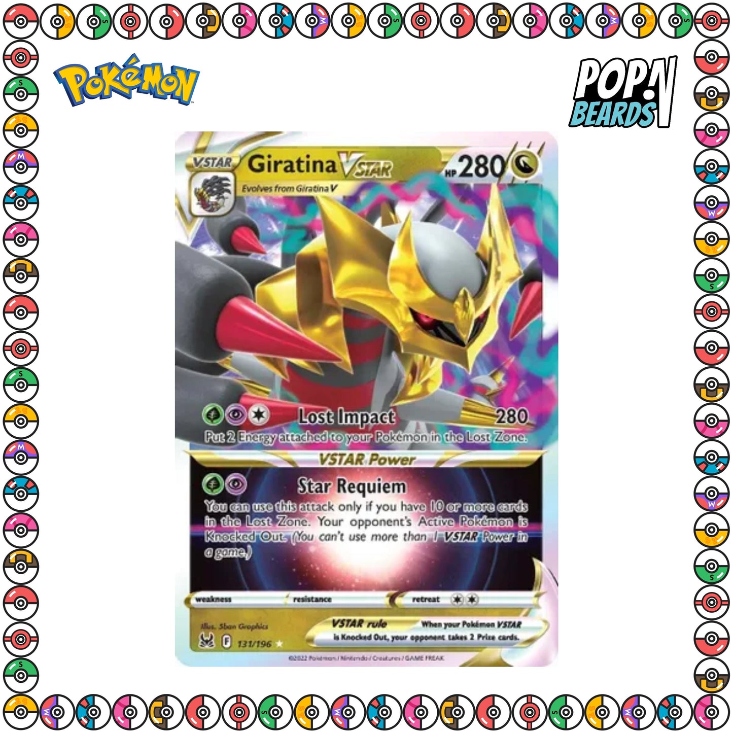 PCG: 131/196 SWSH11 (Lost Origin), Giratina Vstar