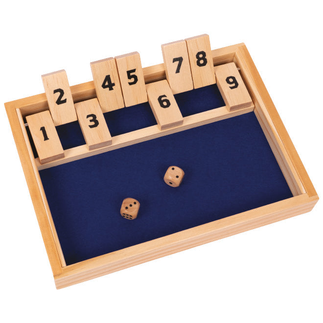Professor Puzzle: Wooden Games Workshop - Shut the Box - 1 Player