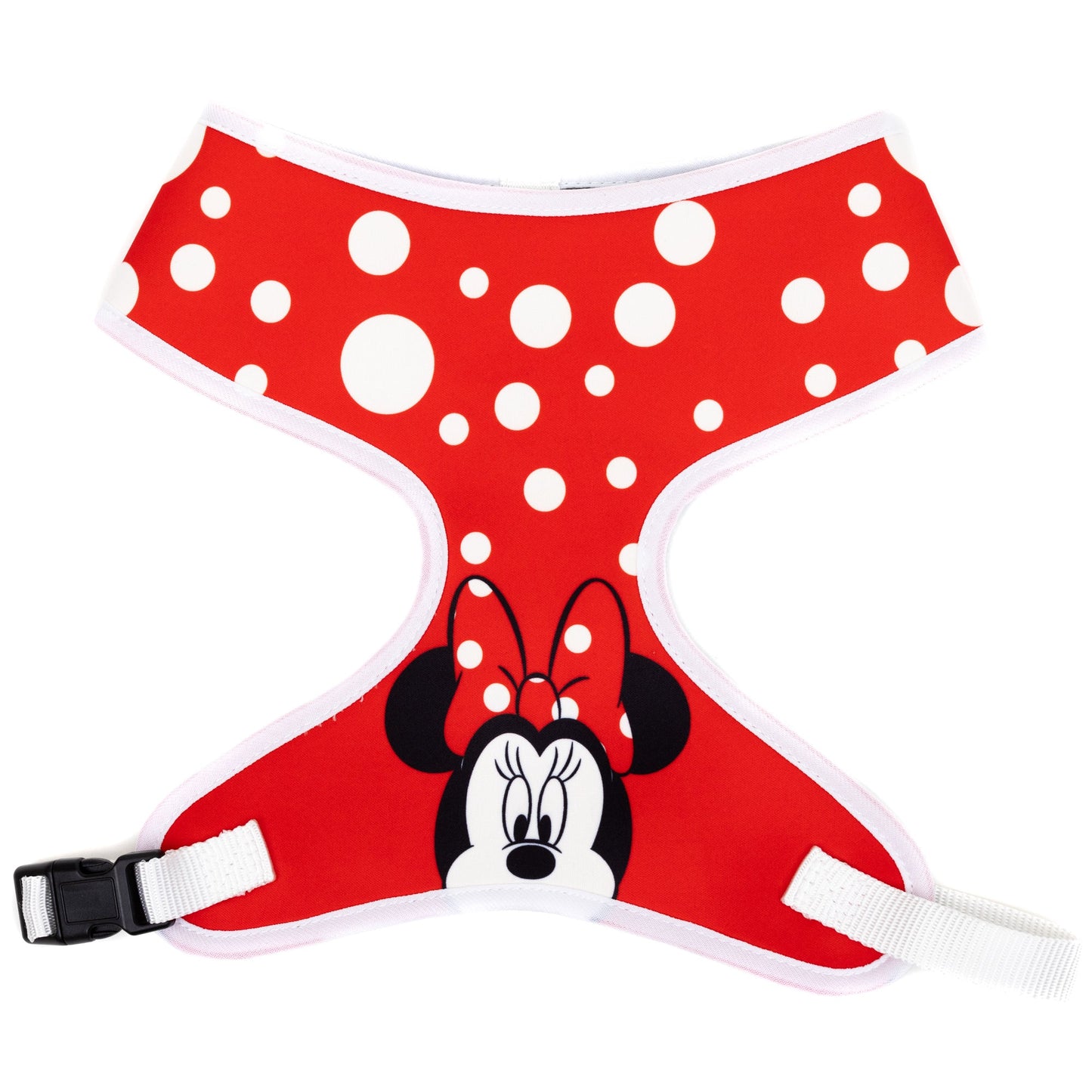 Disney Pet Harness, Minnie Mouse Face and Polka Dots Red White