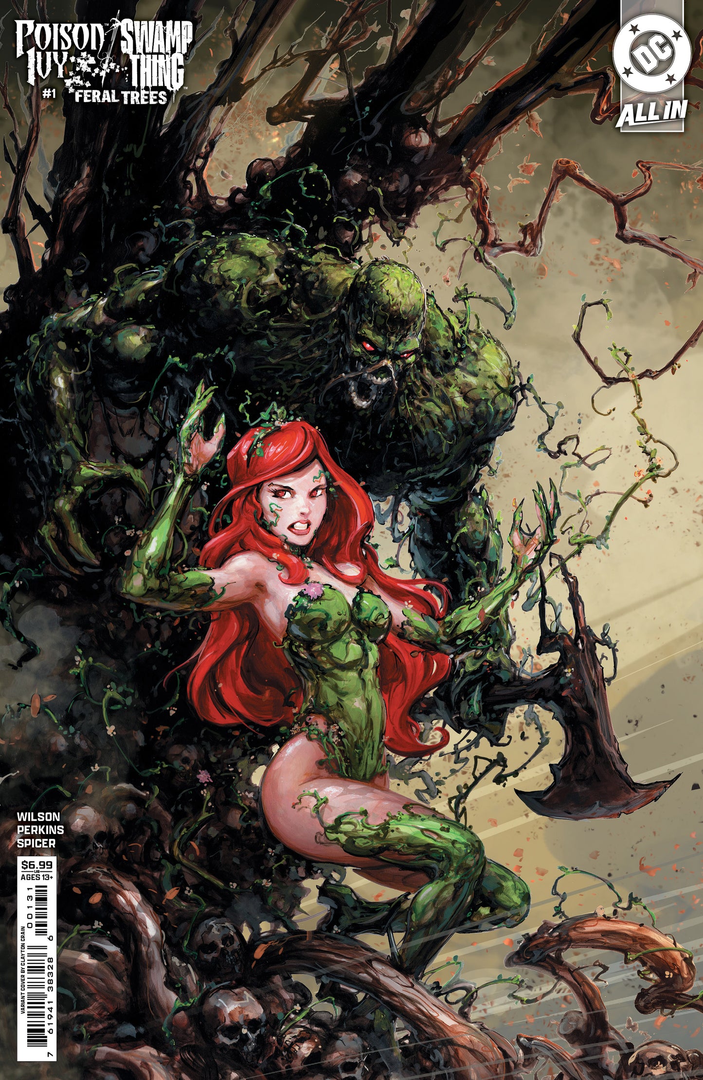 Poison Ivy Swamp Thing Feral Trees #1 (One Shot) C Clayton Crain Variant (10/30/2024) Dc