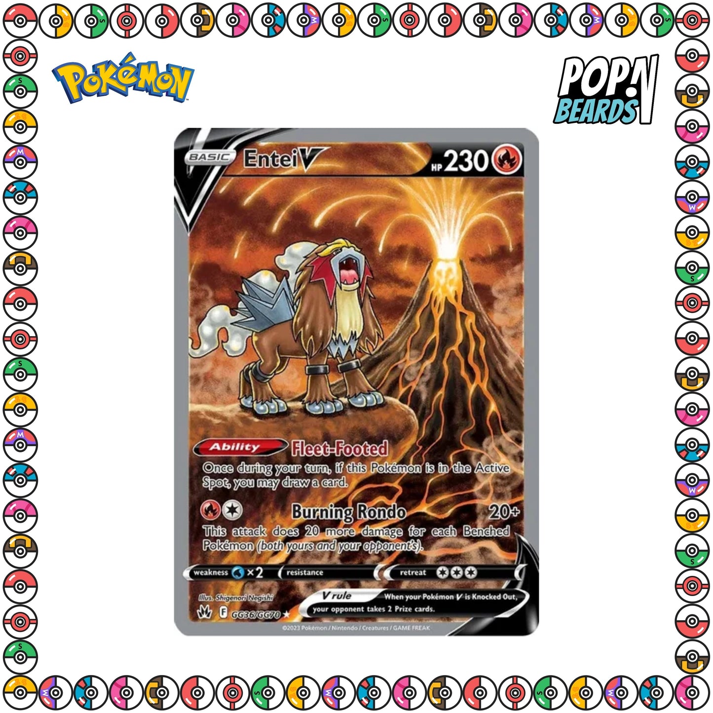 PCG: GG36/GG70 CRZ (Galarian G), Entei V (Holo Foil)